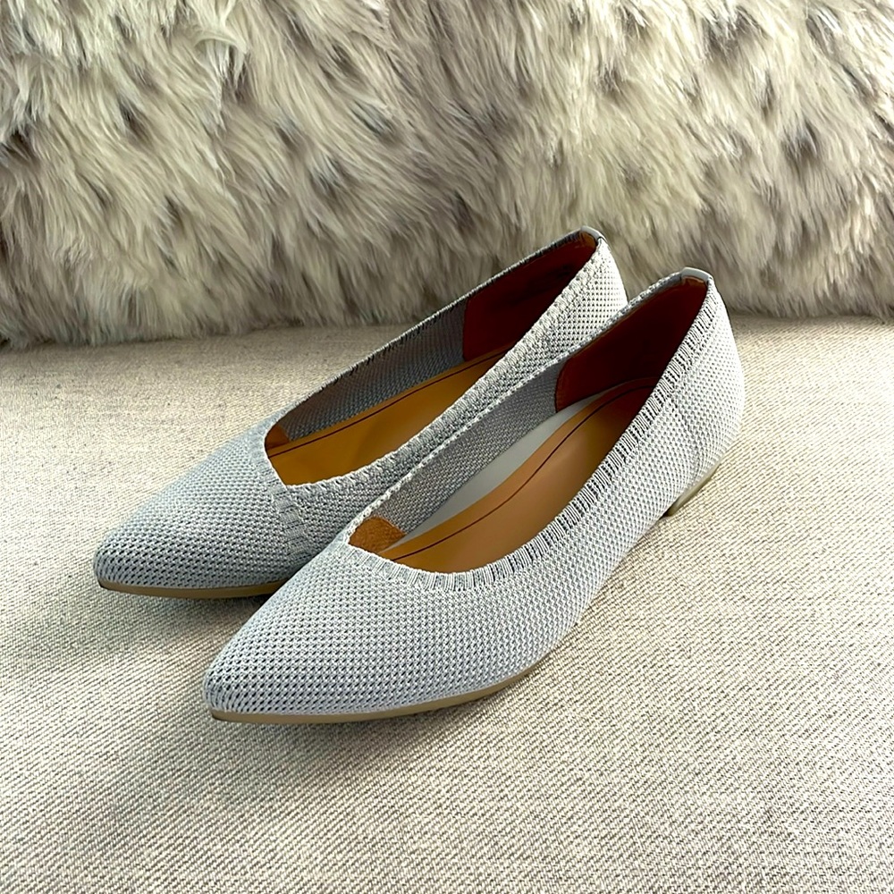 Vionic Lotus Dahlia Knitted Ballet Grey Flat